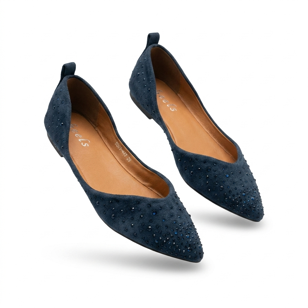 Tamara Bling Flexi Pointed Toe Flat Ballerinas