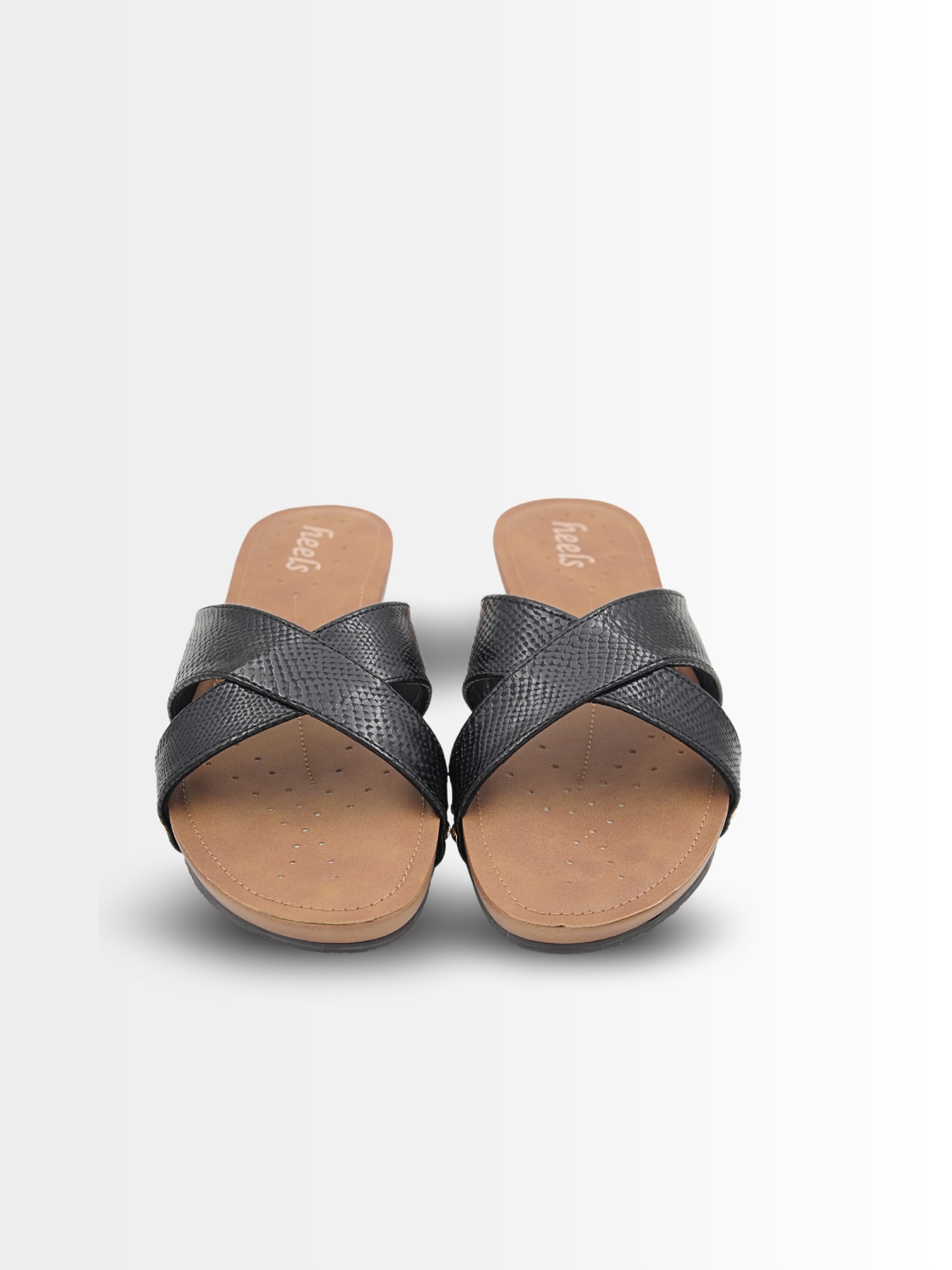 Zeeba Cushioned Cross Slippers