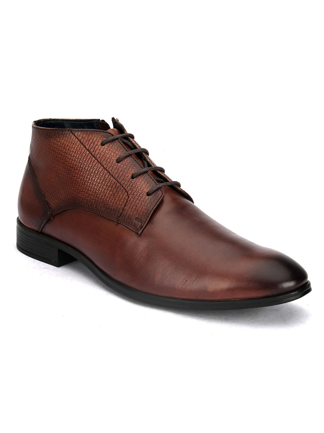 Fernandez Leather Side Zip Formal Chukka Boots