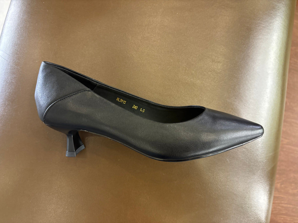 Emma 2.0 Premium Leather Kitten Heel Pumps