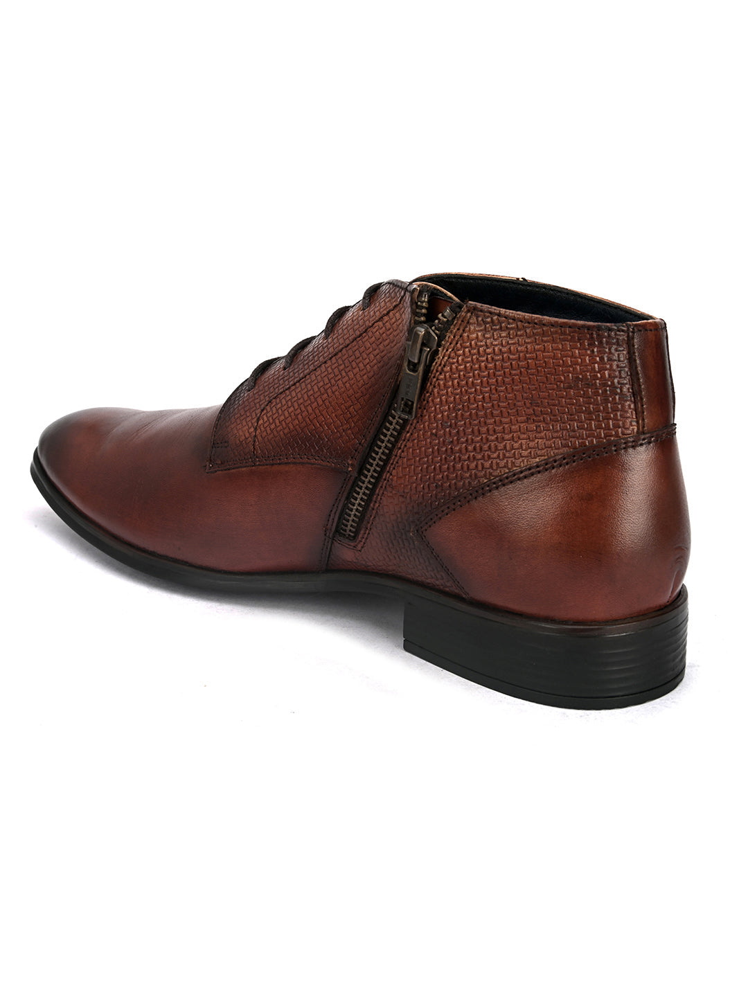 Fernandez Leather Side Zip Formal Chukka Boots