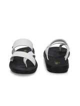 Lustral White Leather Slippers HT