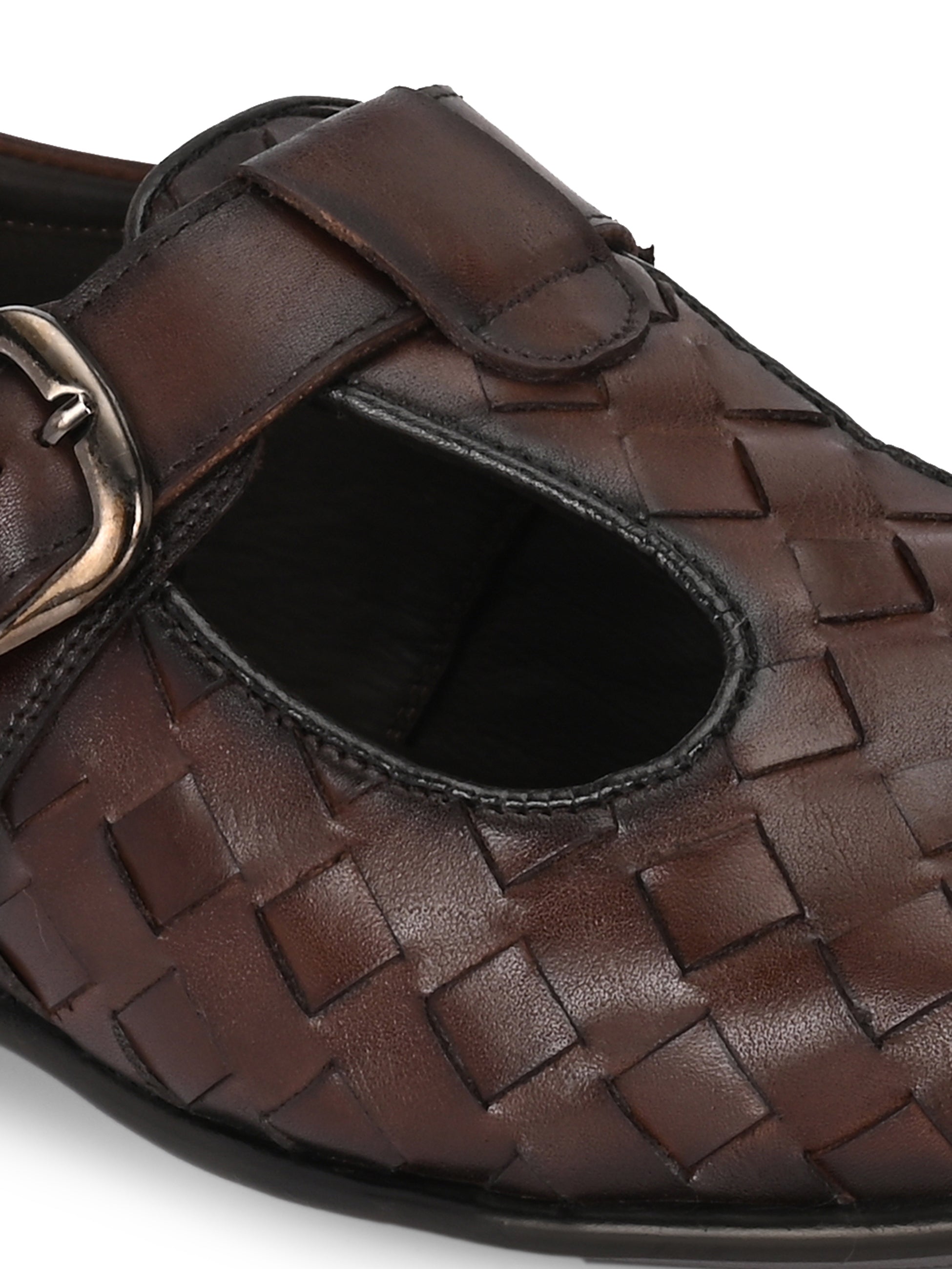 Armado Leather Ethnic Roman Sandals - The Heels India