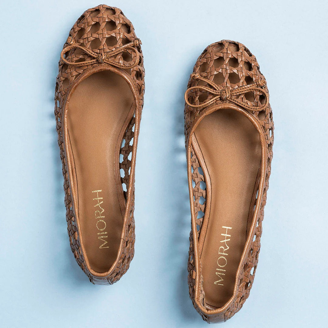 CELIA Premium Leather Weaving Ballerinas