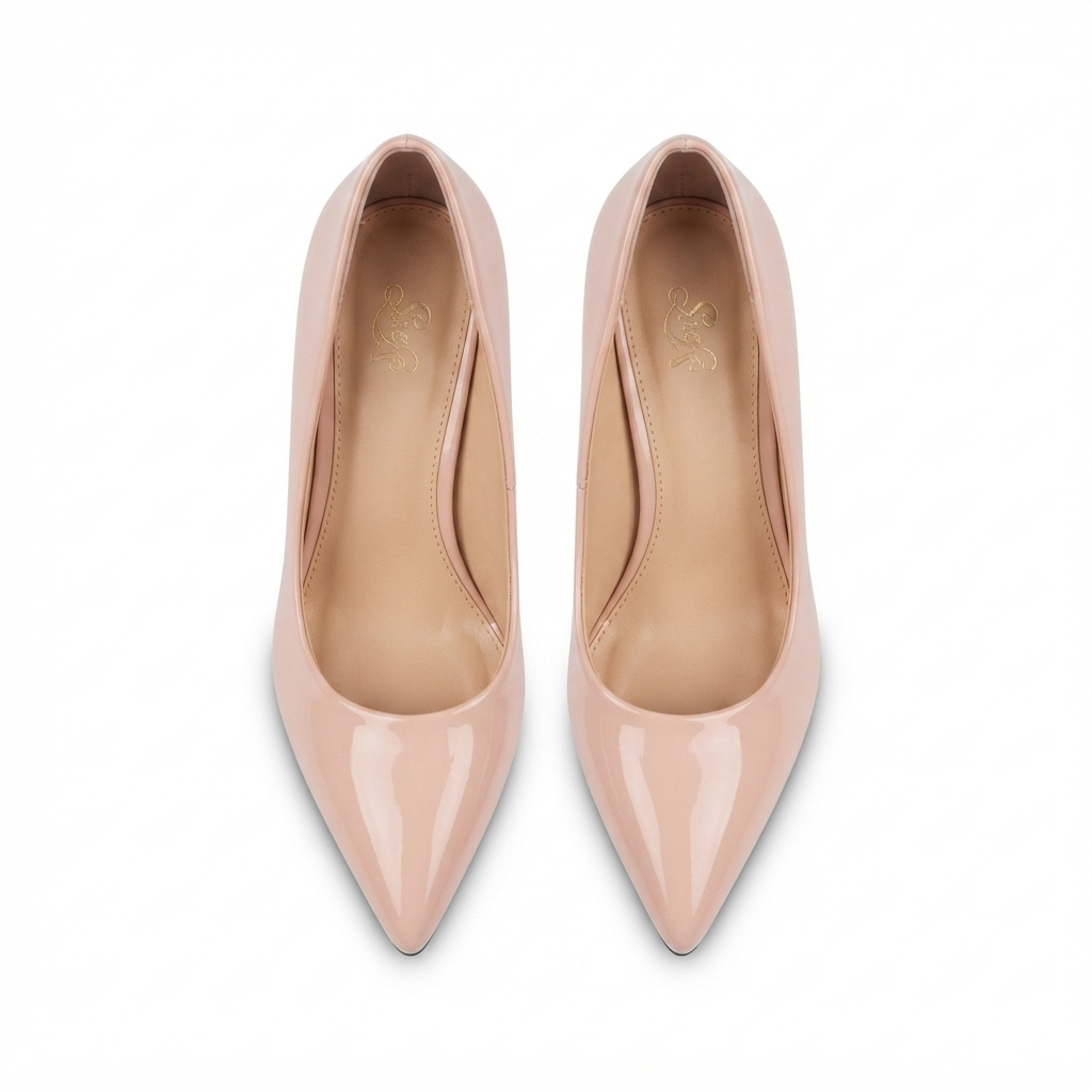 Nuvina Patent Block Heel Stilettoes