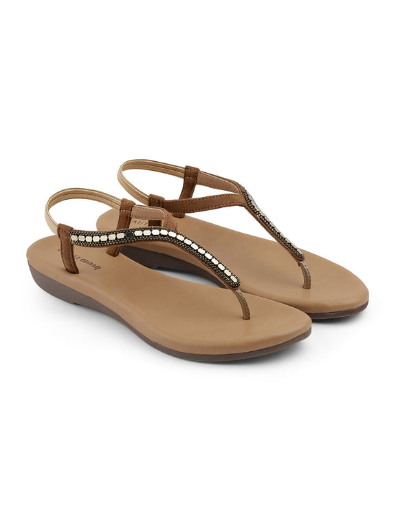Carmen Bling Cushioned Elastic Sandals