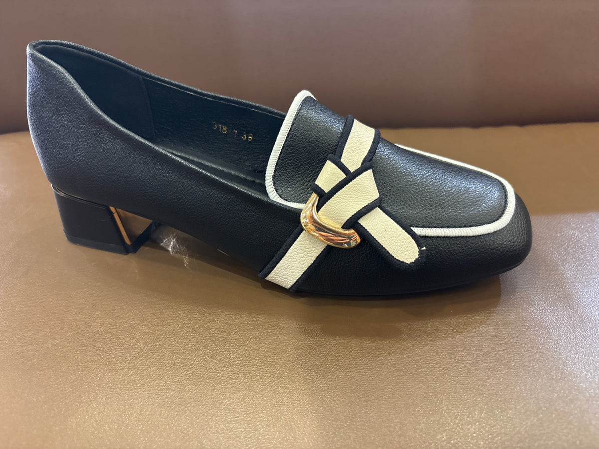 Belinda Premium Knotted Block Heel Loafers - The Heels India