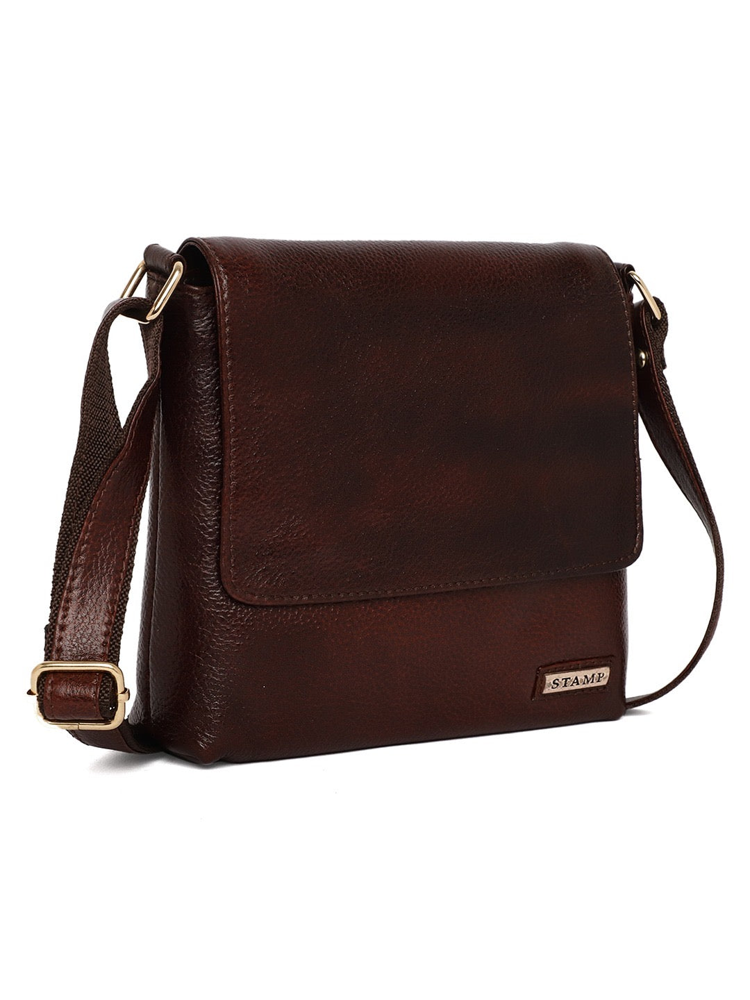 Leo Black Leather Sling Bag - The Heels India