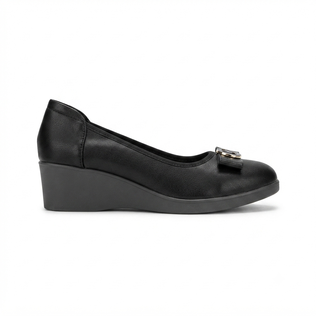 Estrella Premium Leather Wedge Heel Ballerinas