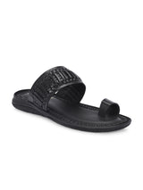 Solano Black Leather Slippers HT