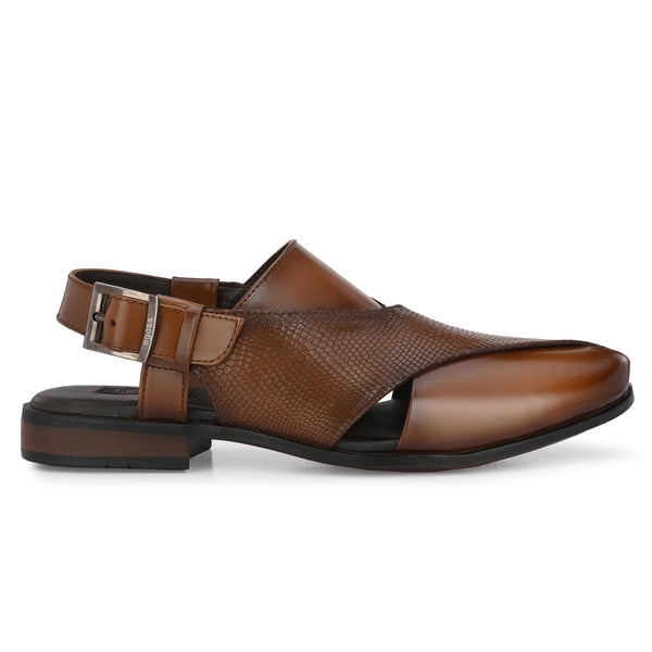 Frezan Leather Tan Peshawari Sandals