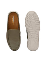 Zero Gravity Olive Leather Slip-On Mules