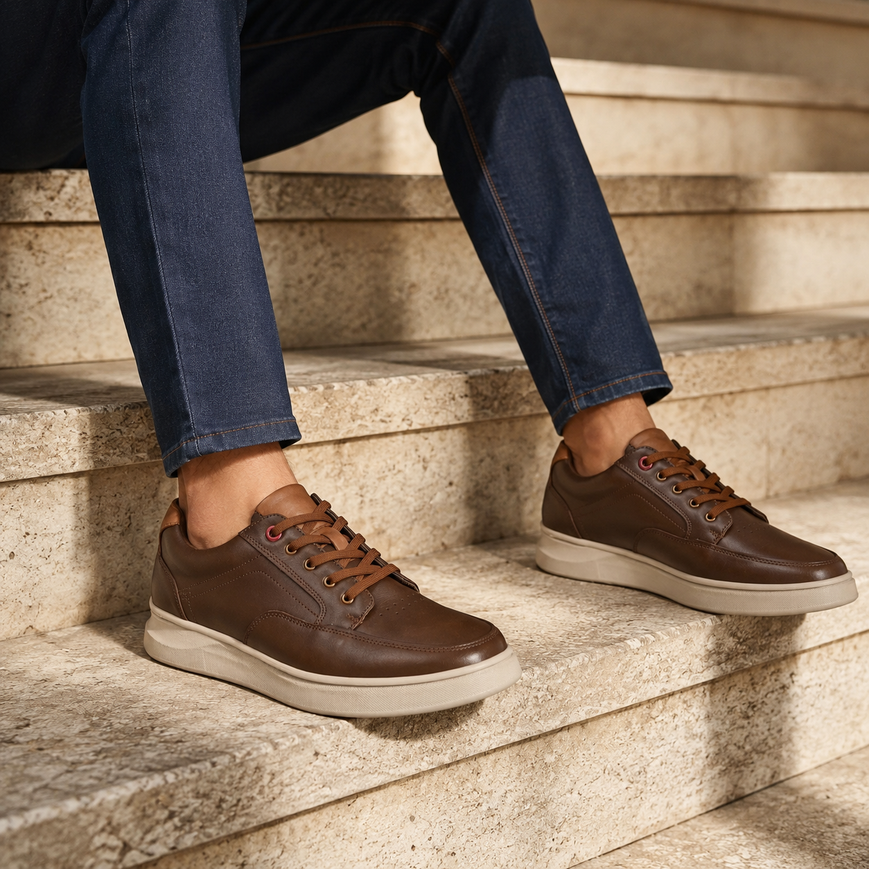 Zero Gravity 2.0 Mateo Leather Lace-up Sneakers - The Heels India