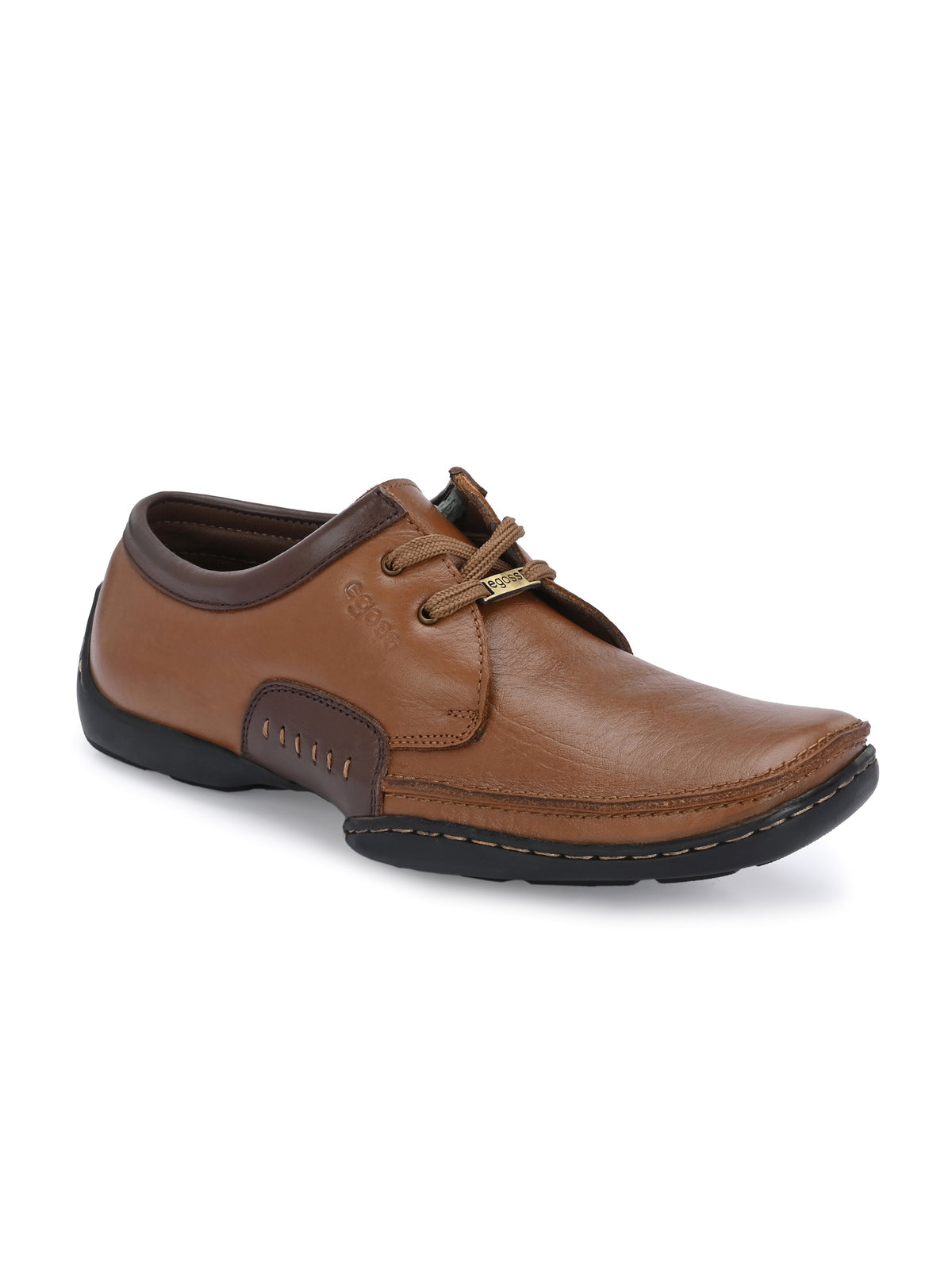 Isakov Leather Casual Stitched Derby Shoes