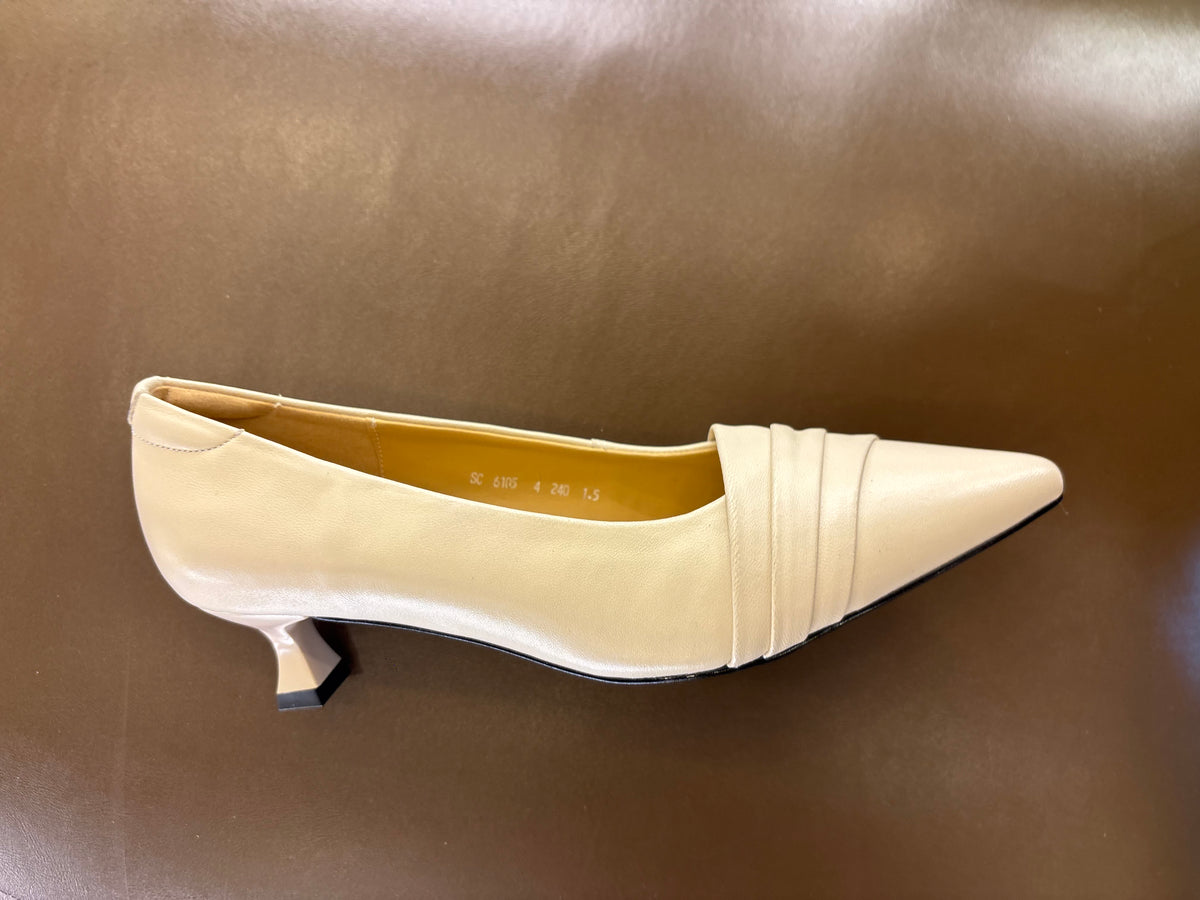 Emma Premium Leather Kitten Heel Stilettos