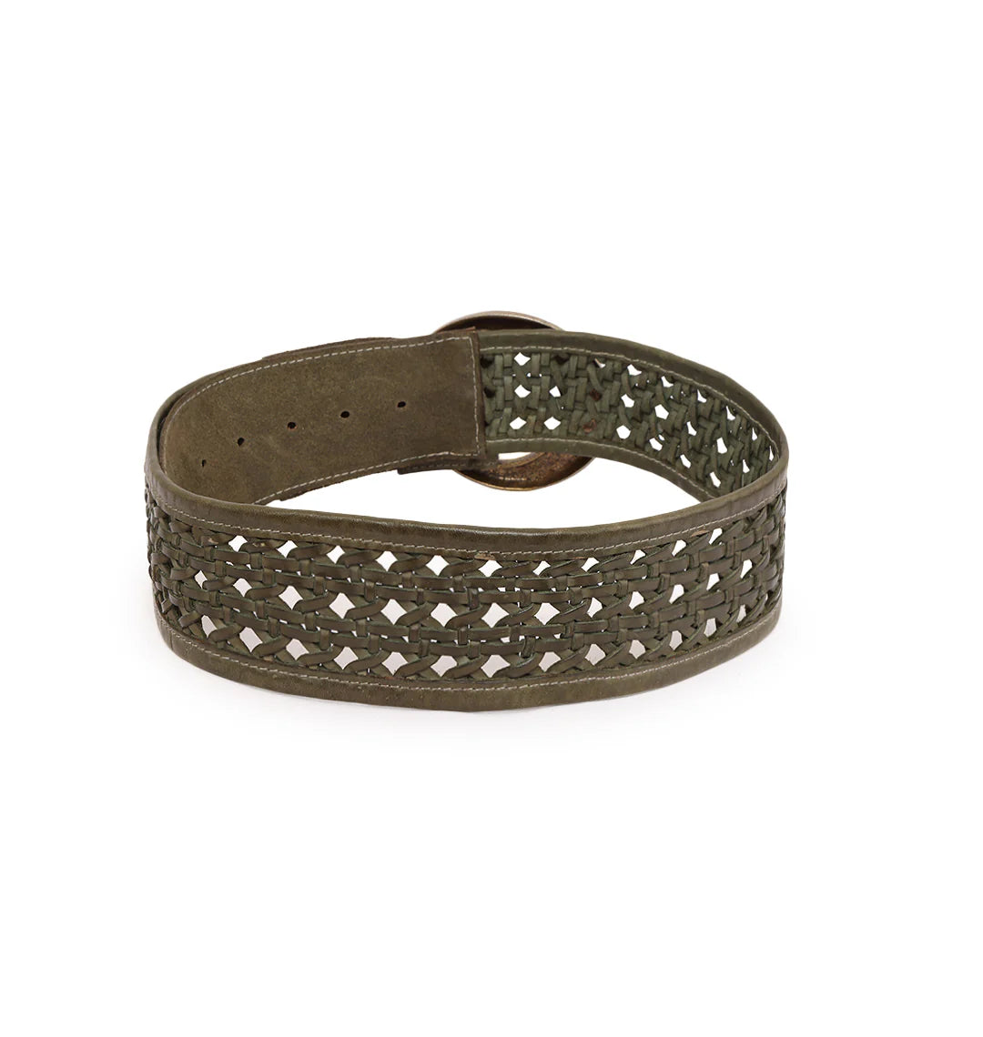 Olive Women's Genuine Leather Belt