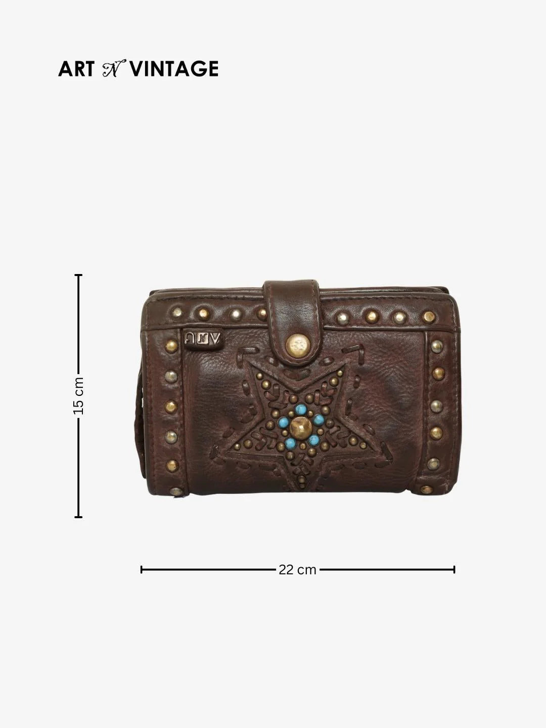 Lucida : Leather Star Studded Small Wallet
