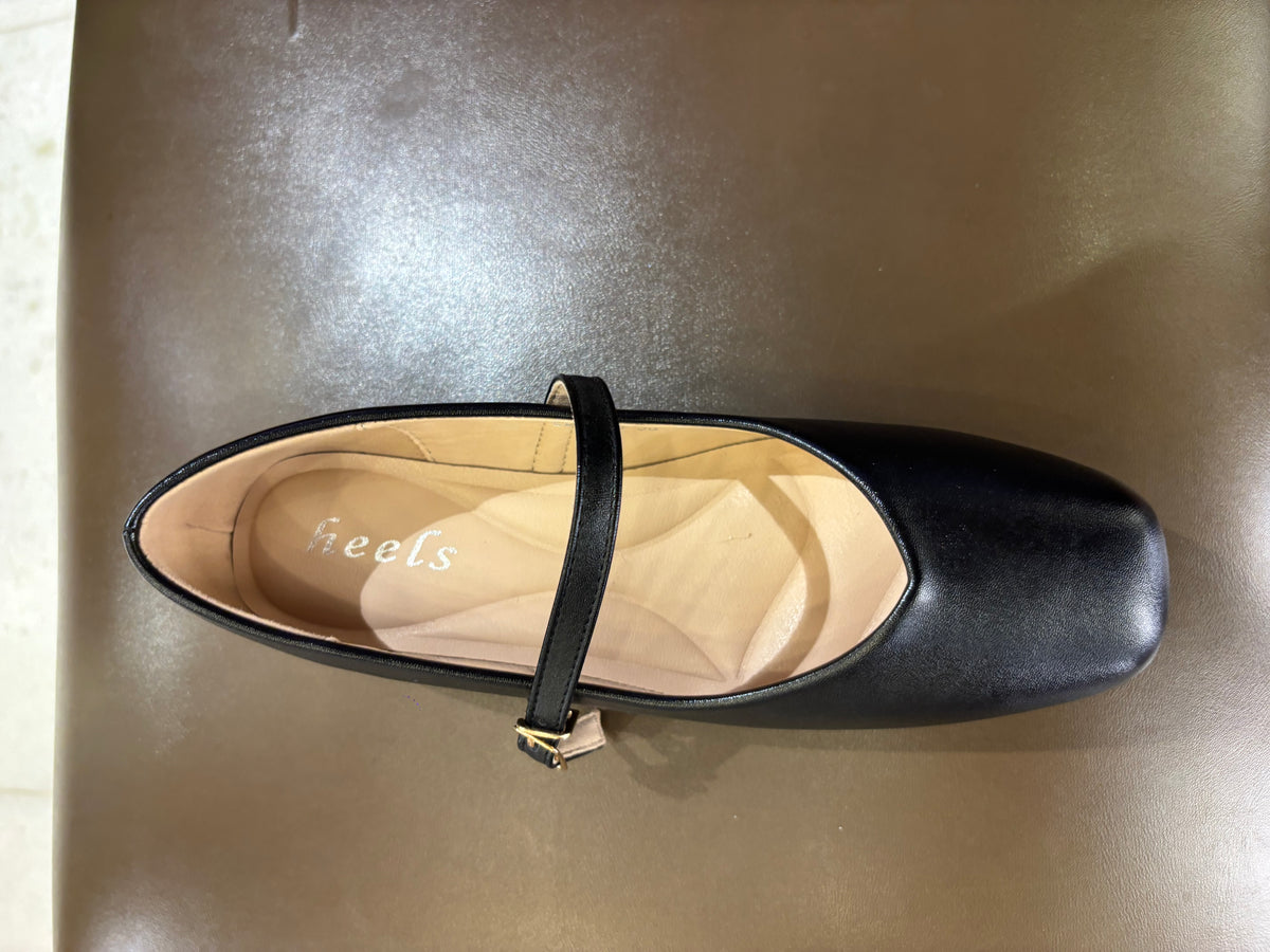 Miley Block Heel Mary Janes in Black - The Heels India