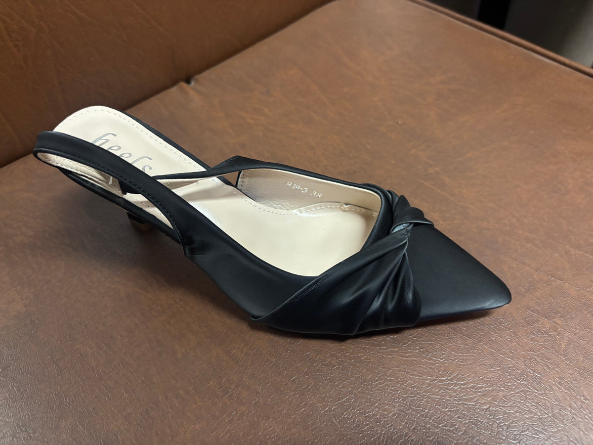 Raya Swirl Sling Back Kitten Heels