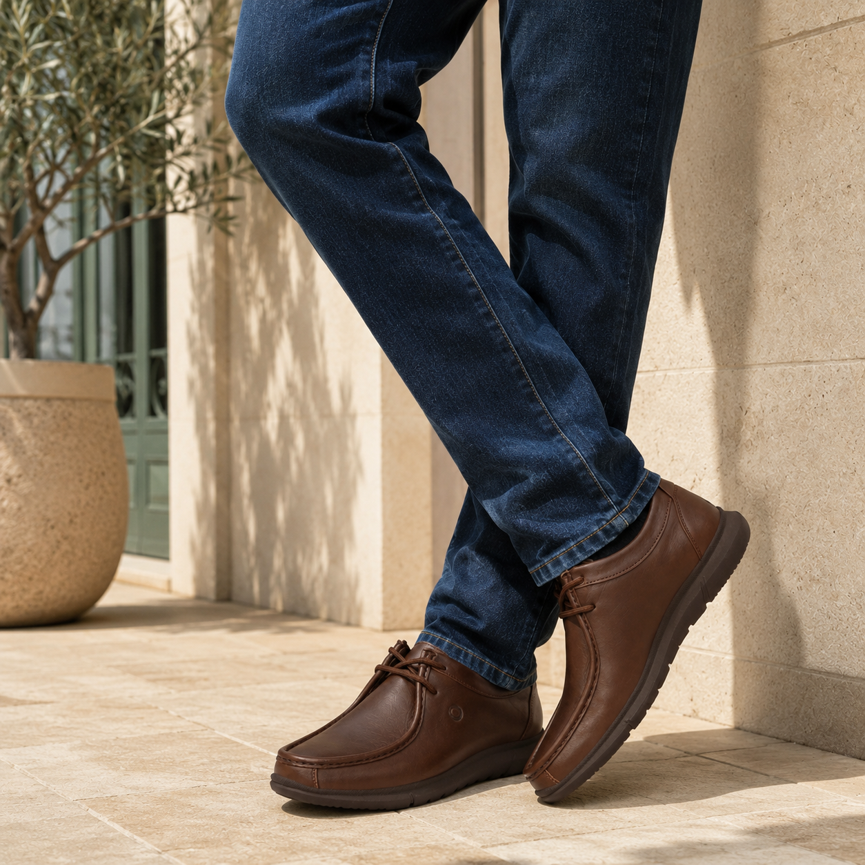 Nathan Zero Gravity Lightweight Leather Lace up Sneakers