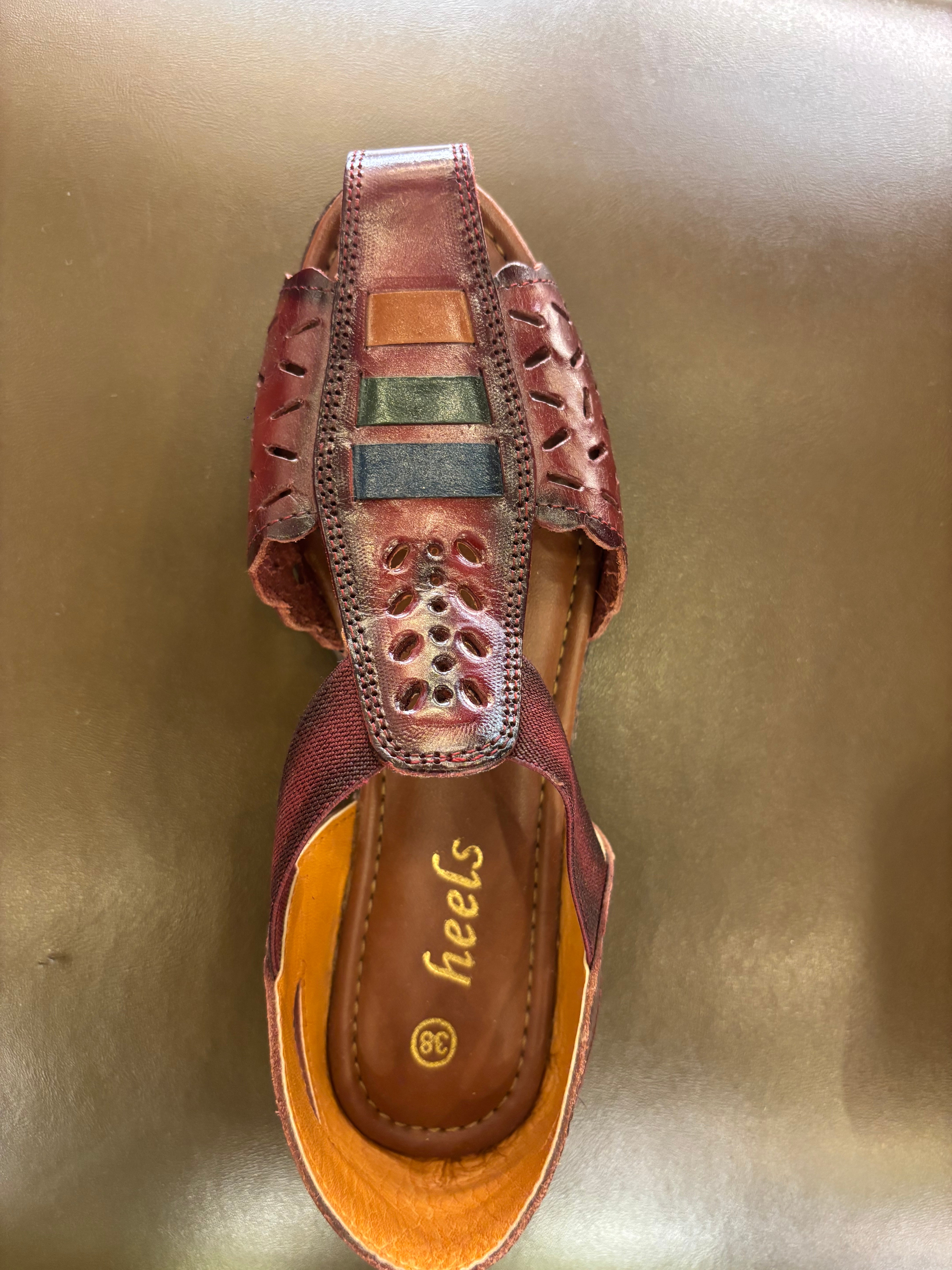 Fida Ethnic Leather Roman Sandals