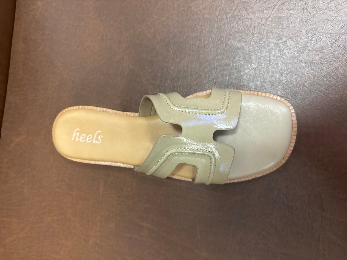 Nysa Cushioned Mid Heel Sliders