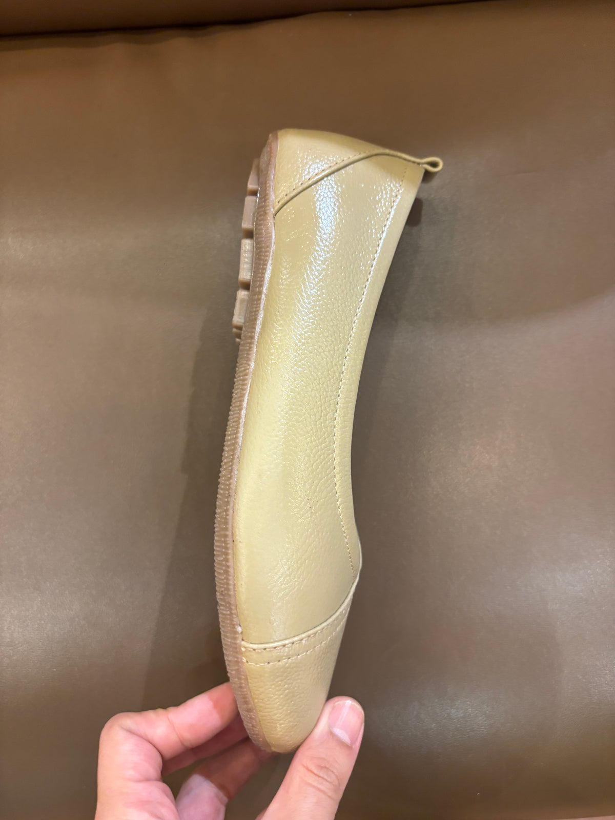 Kyra Leather Stitch Classic Flat Ballerinas