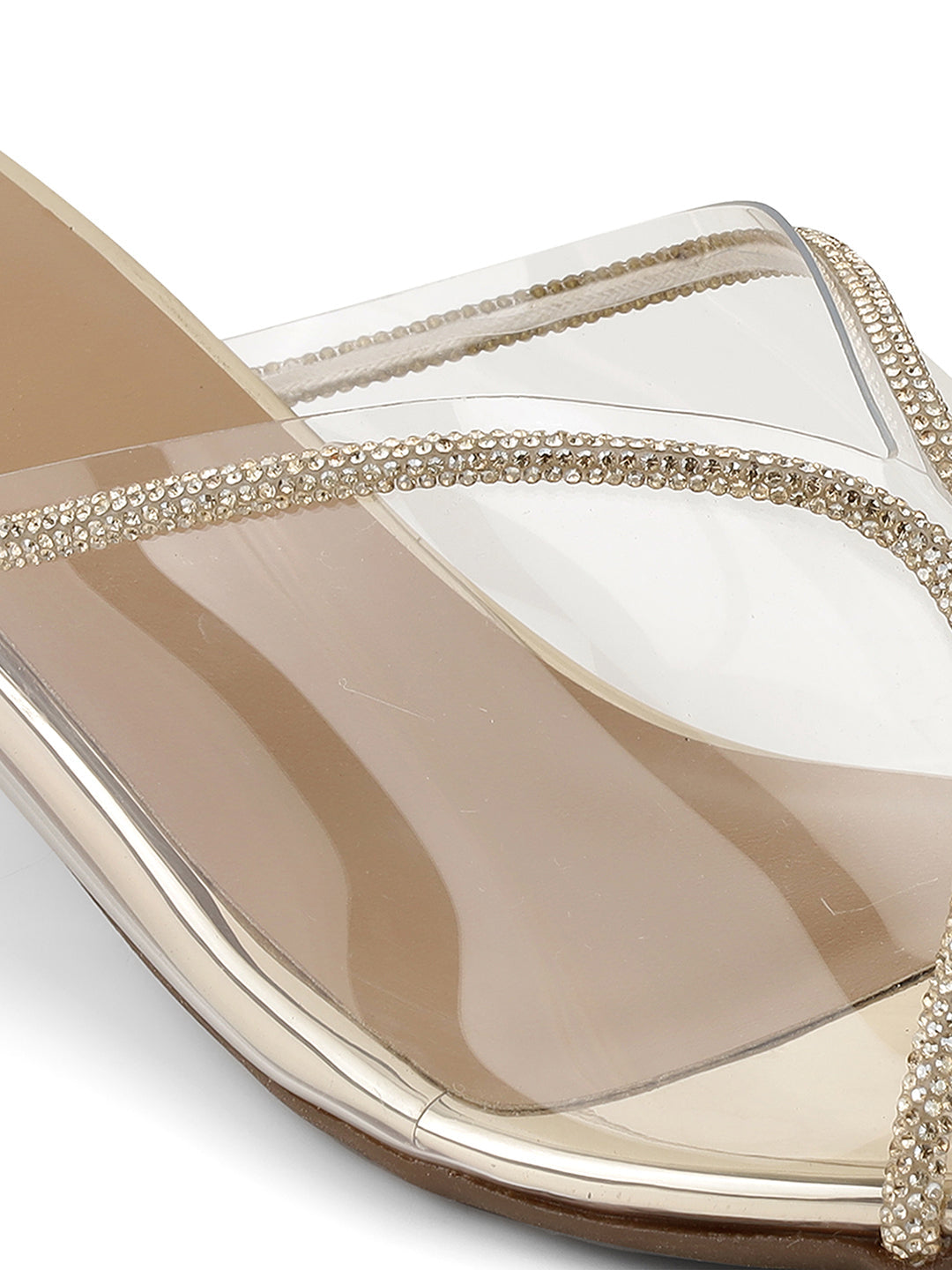 Felipe Transparent Kitten Heel Mules