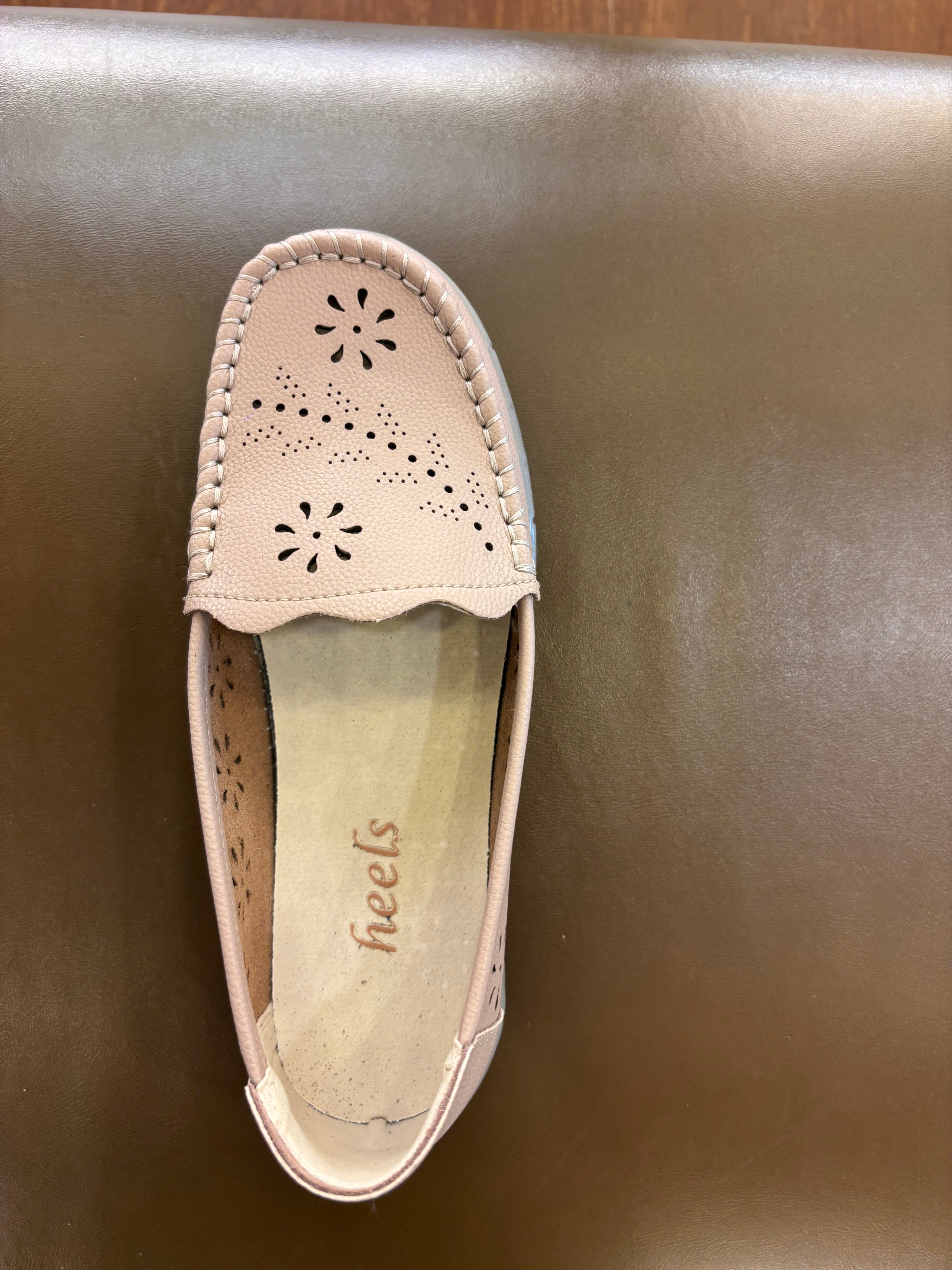 Emily Perforated Comfort Cushioned Flexi Loafers