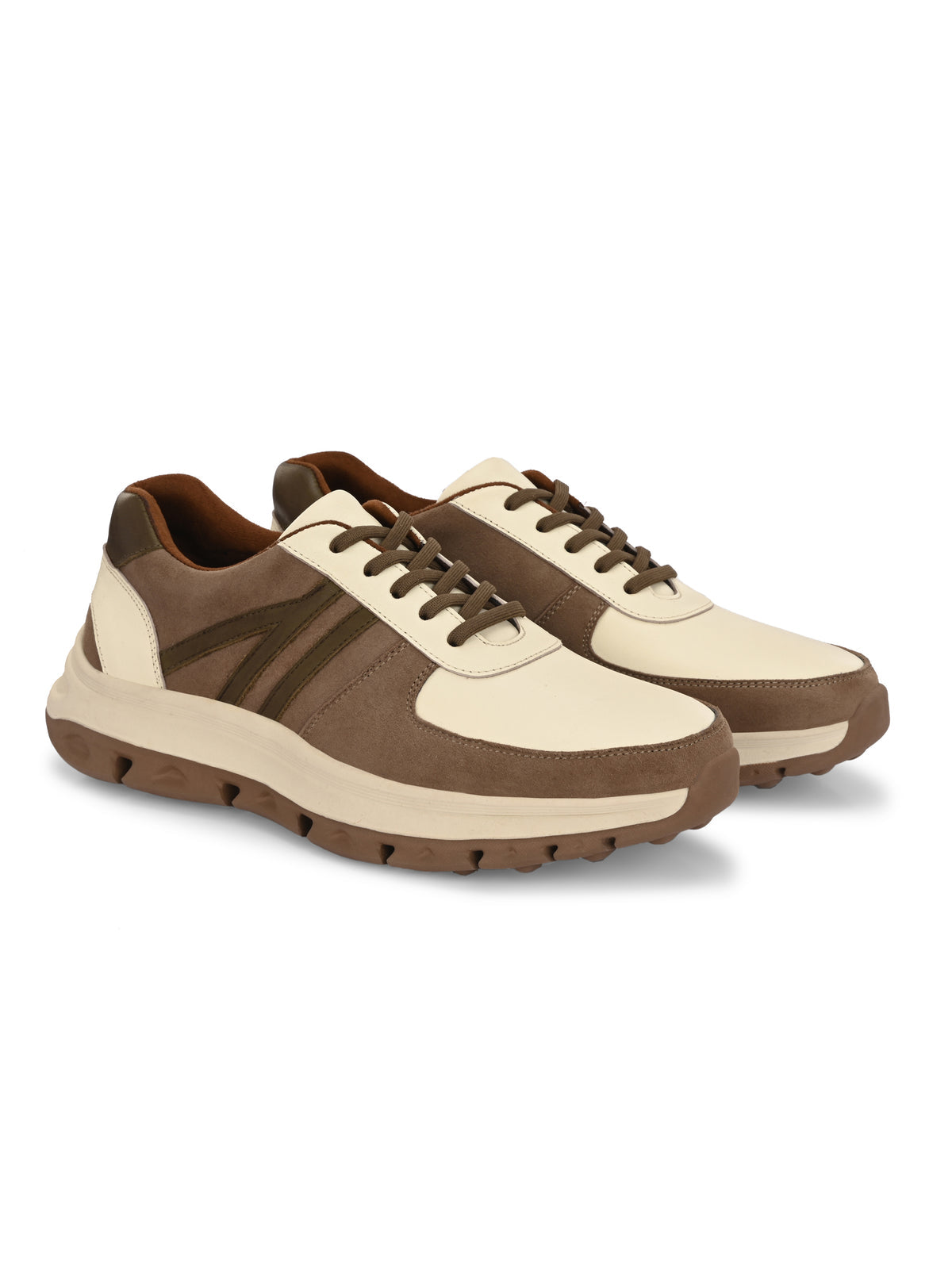 DRIFT Premium Leather Lace-Up Sneakers - The Heels India