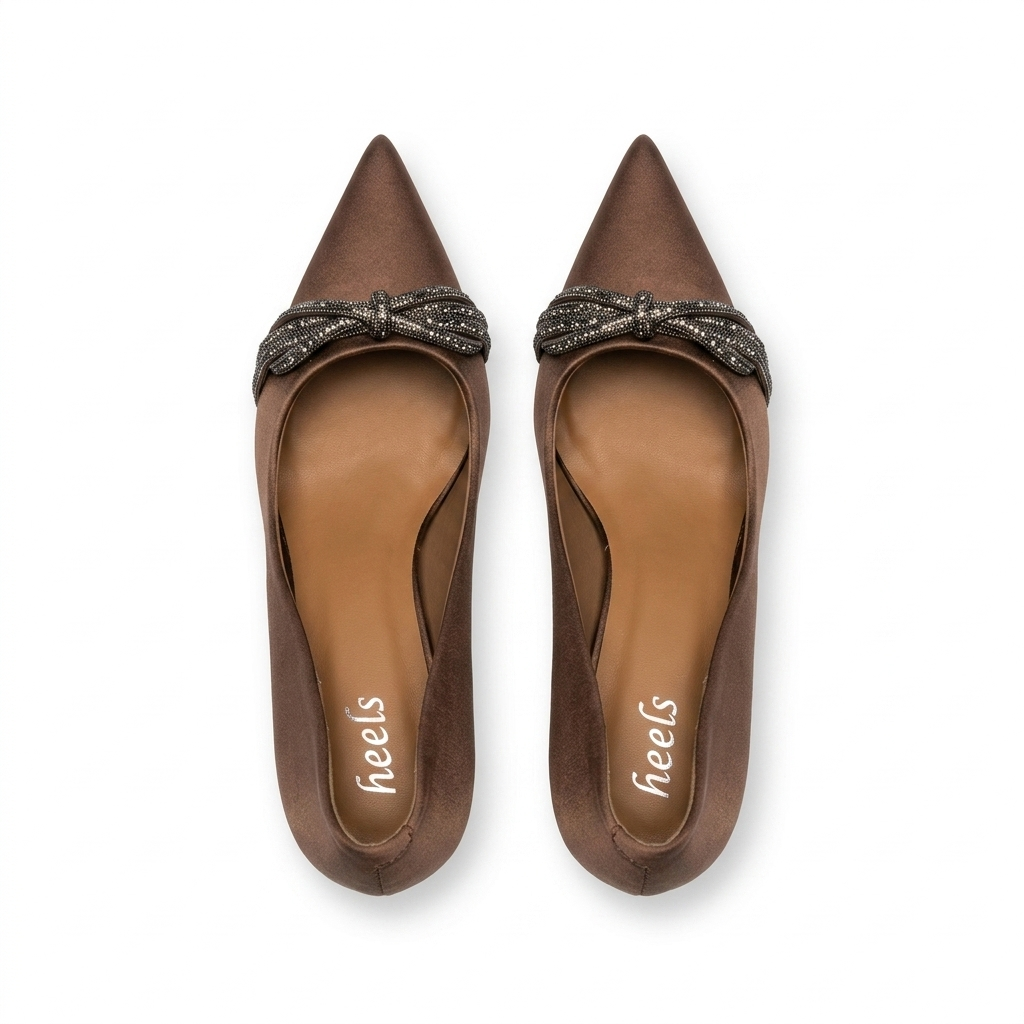 Iris Premium Pointed Bling Pencil Heel Stilettos