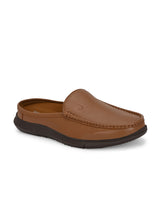 Anti Gravity Tan Leather Slip-On Mules