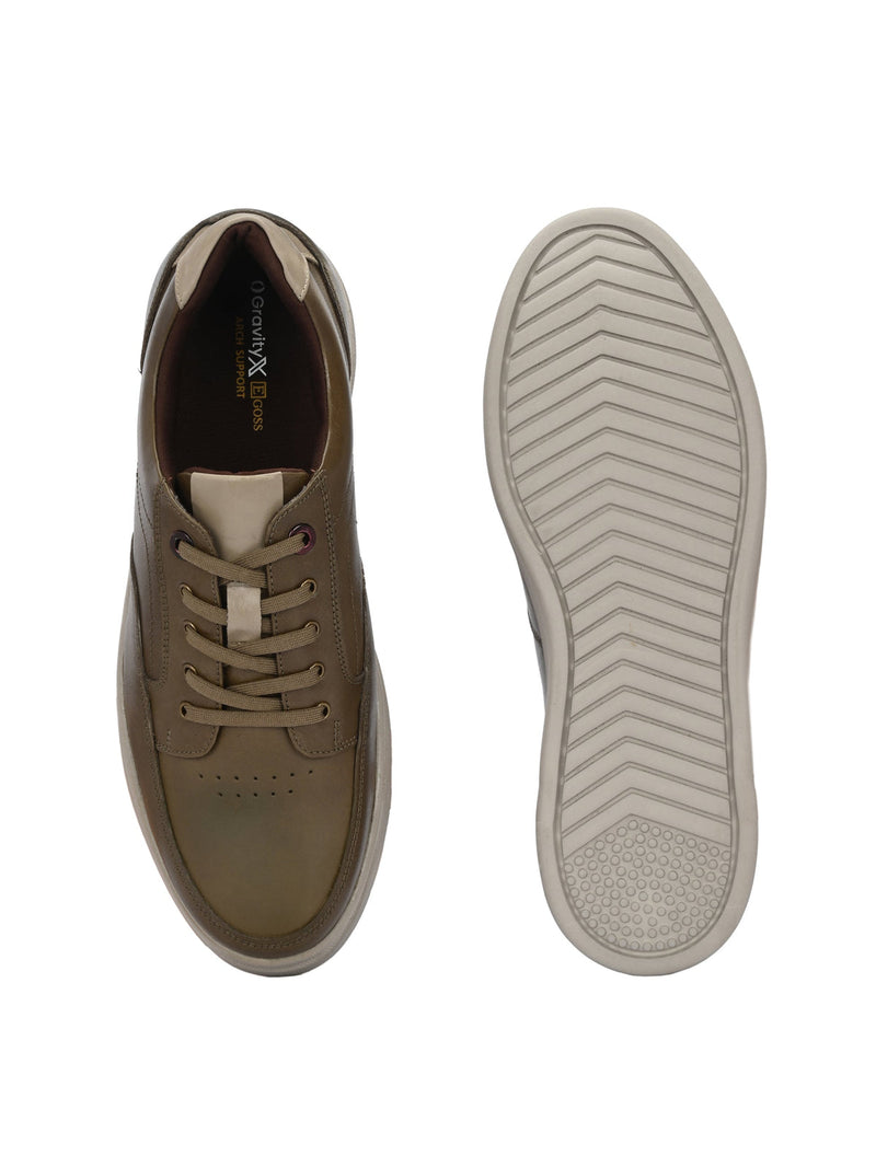 Zero Gravity 2.0 Mateo Olive Leather Lace-Up Sneakers