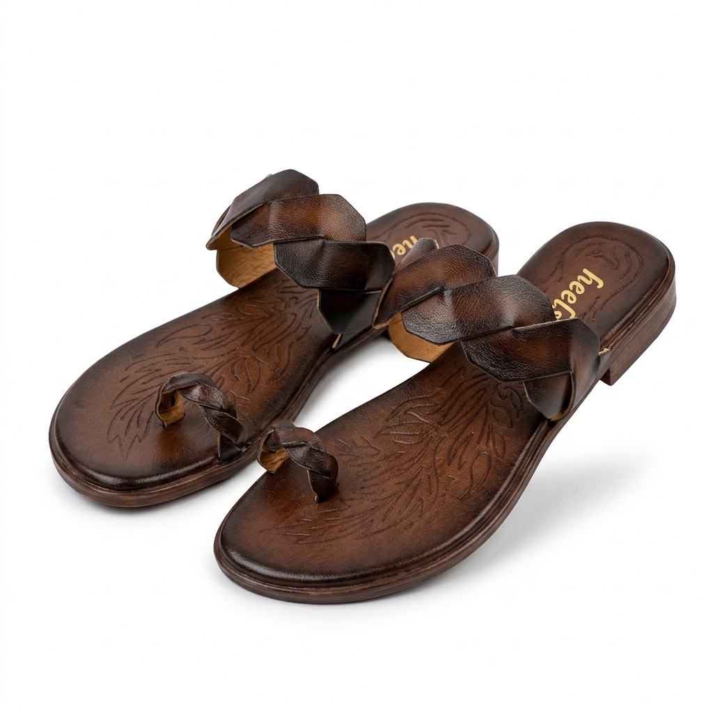 Darcy Leather Thumb Kohlapuri Slippers