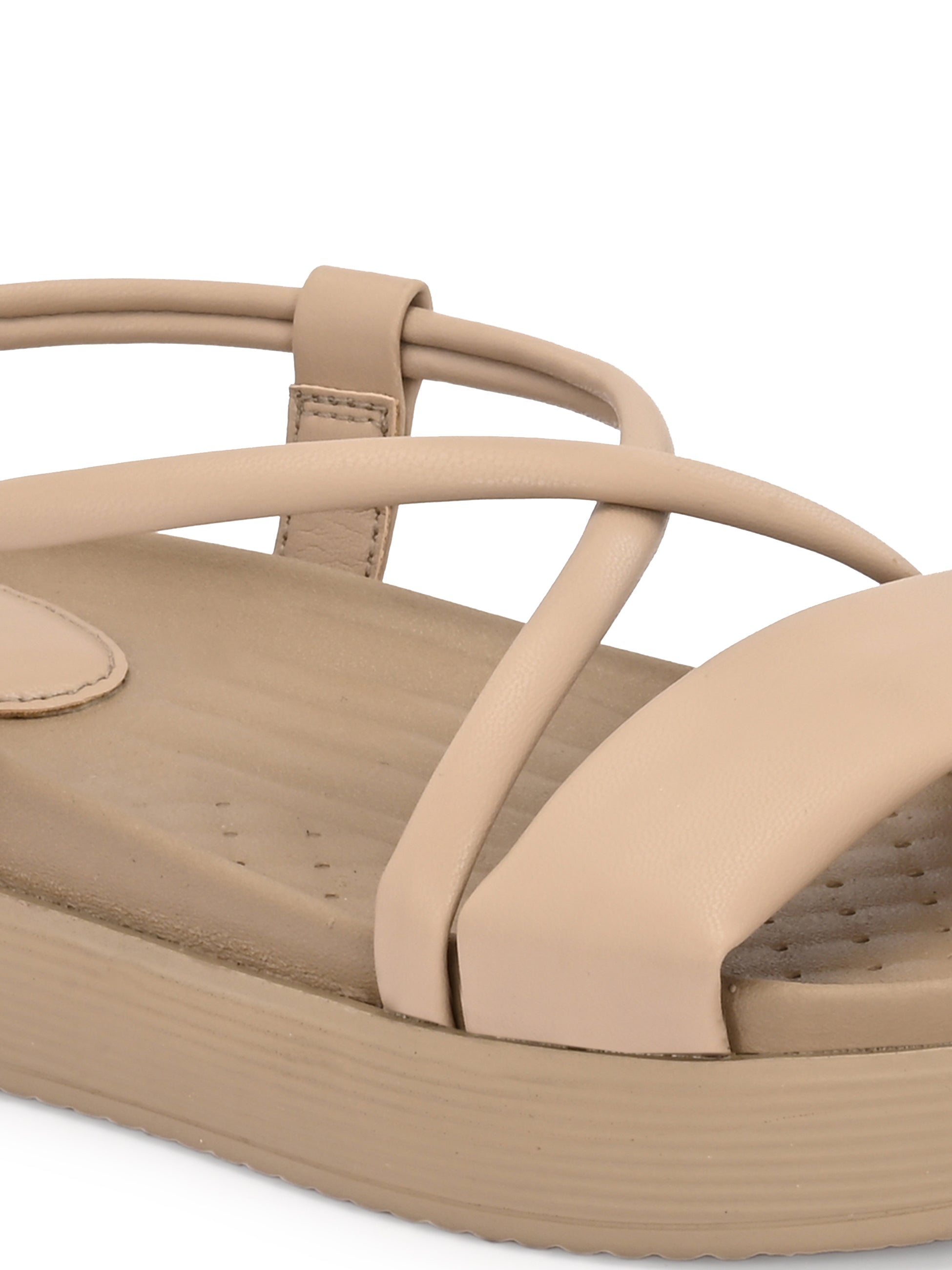 Roxy Back Elastic Wedge Sandals