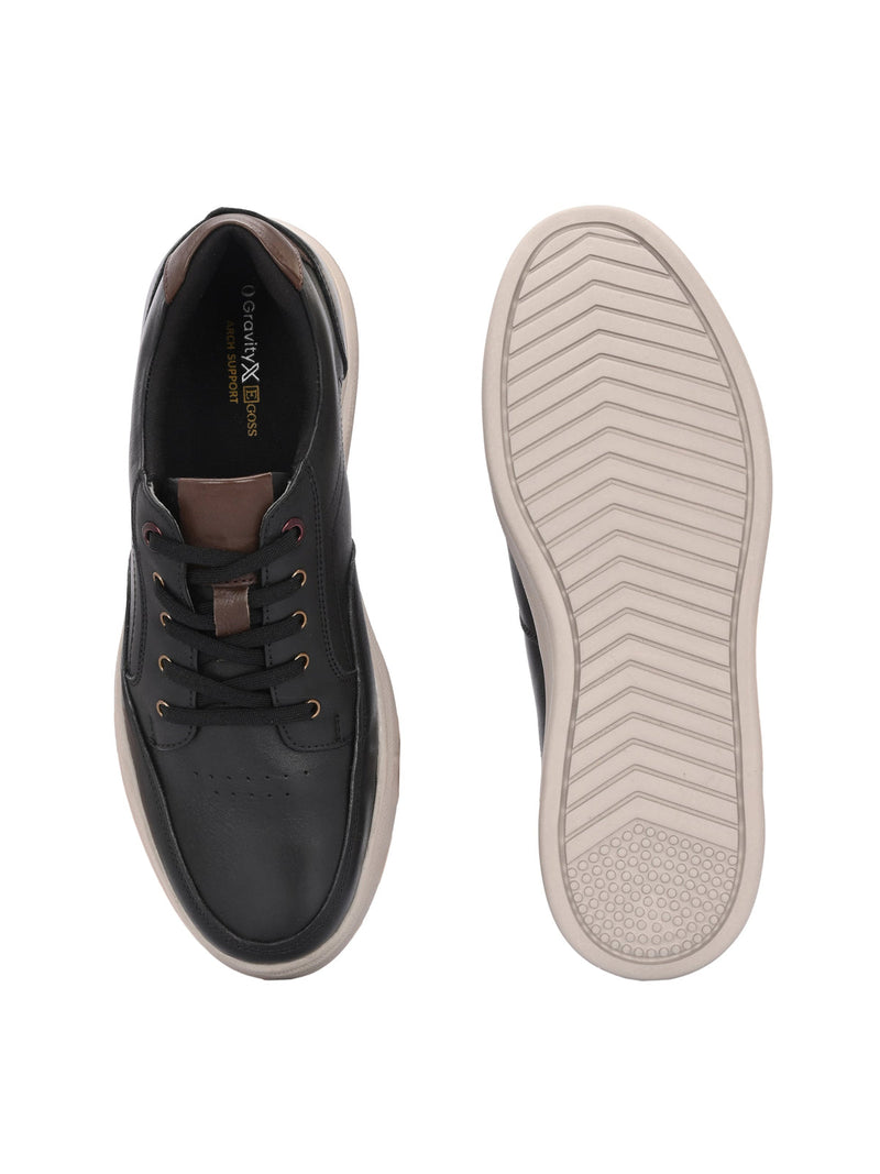Zero Gravity 2.0 Mateo Black Leather Lace-up Sneakers