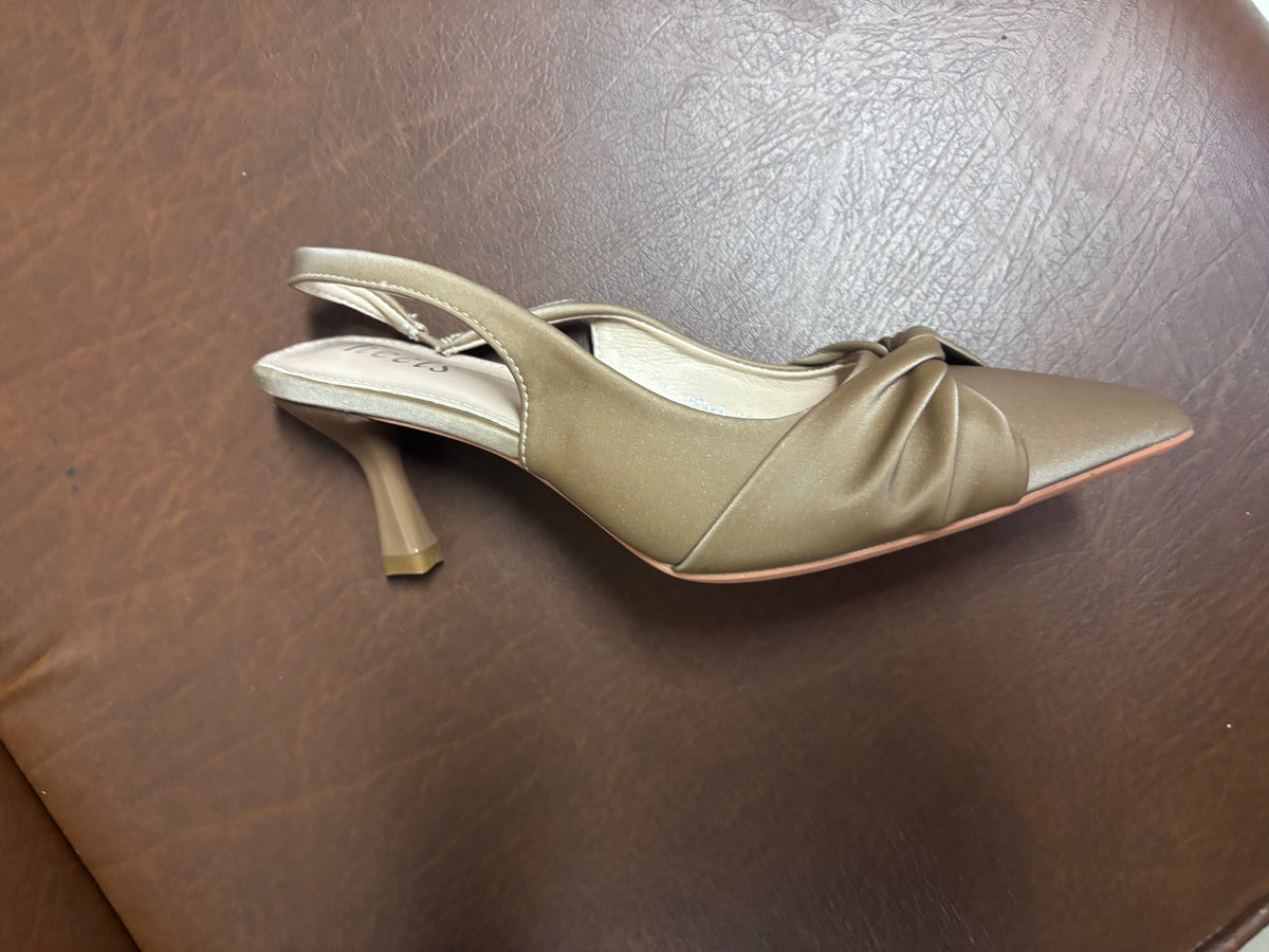 Raya Swirl Sling Back Kitten Heels