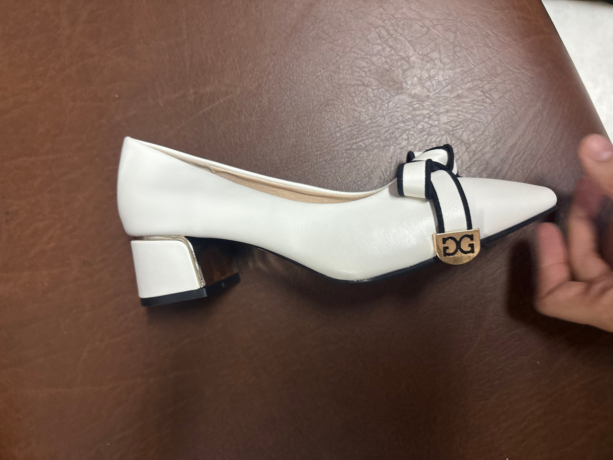 Klara Knot Bow Block Heel Stilettoes