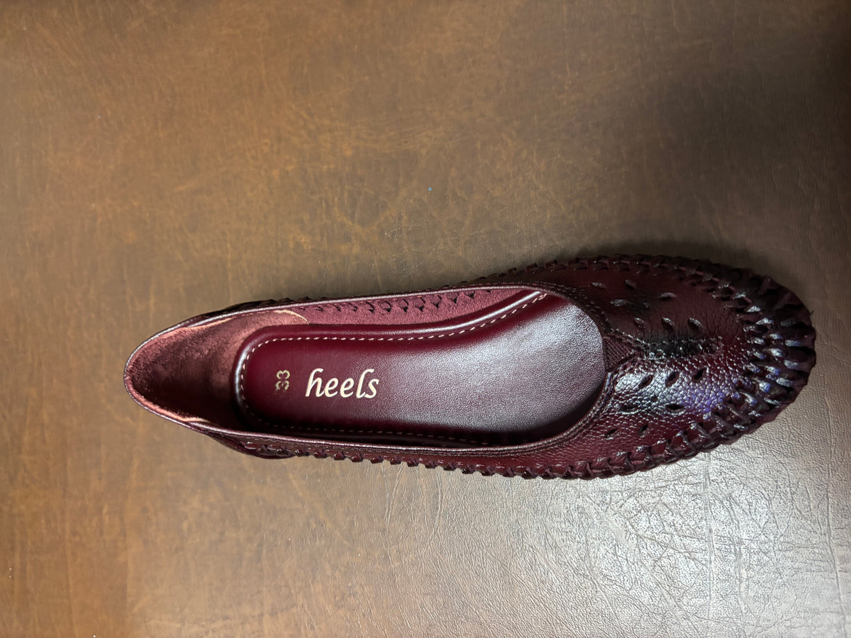 Gemini Perforated Leather Ballerinas