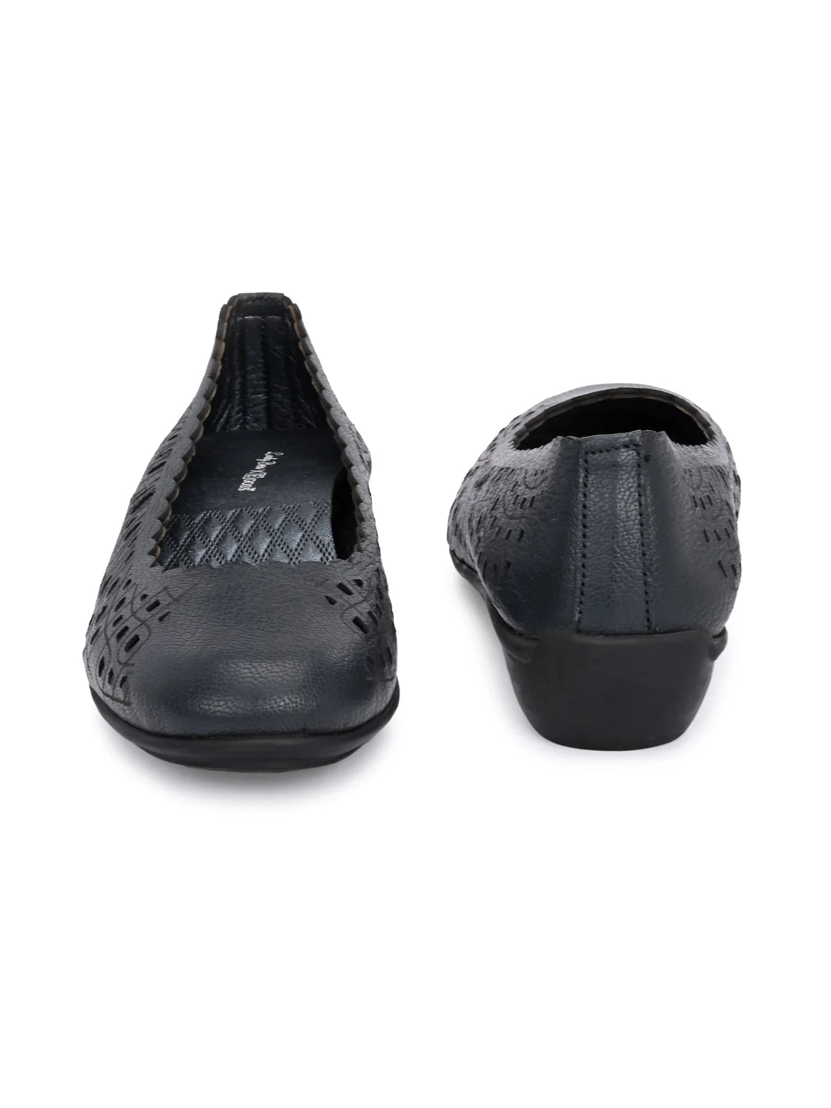 Keisha Perforated Cushioned Leather Ballerinas