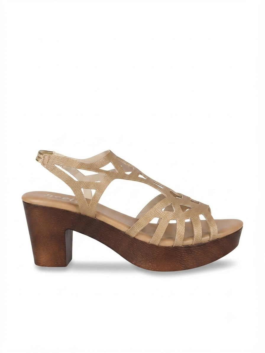Kylin Platform Gladiator Peep Toe Block Heel Sandals