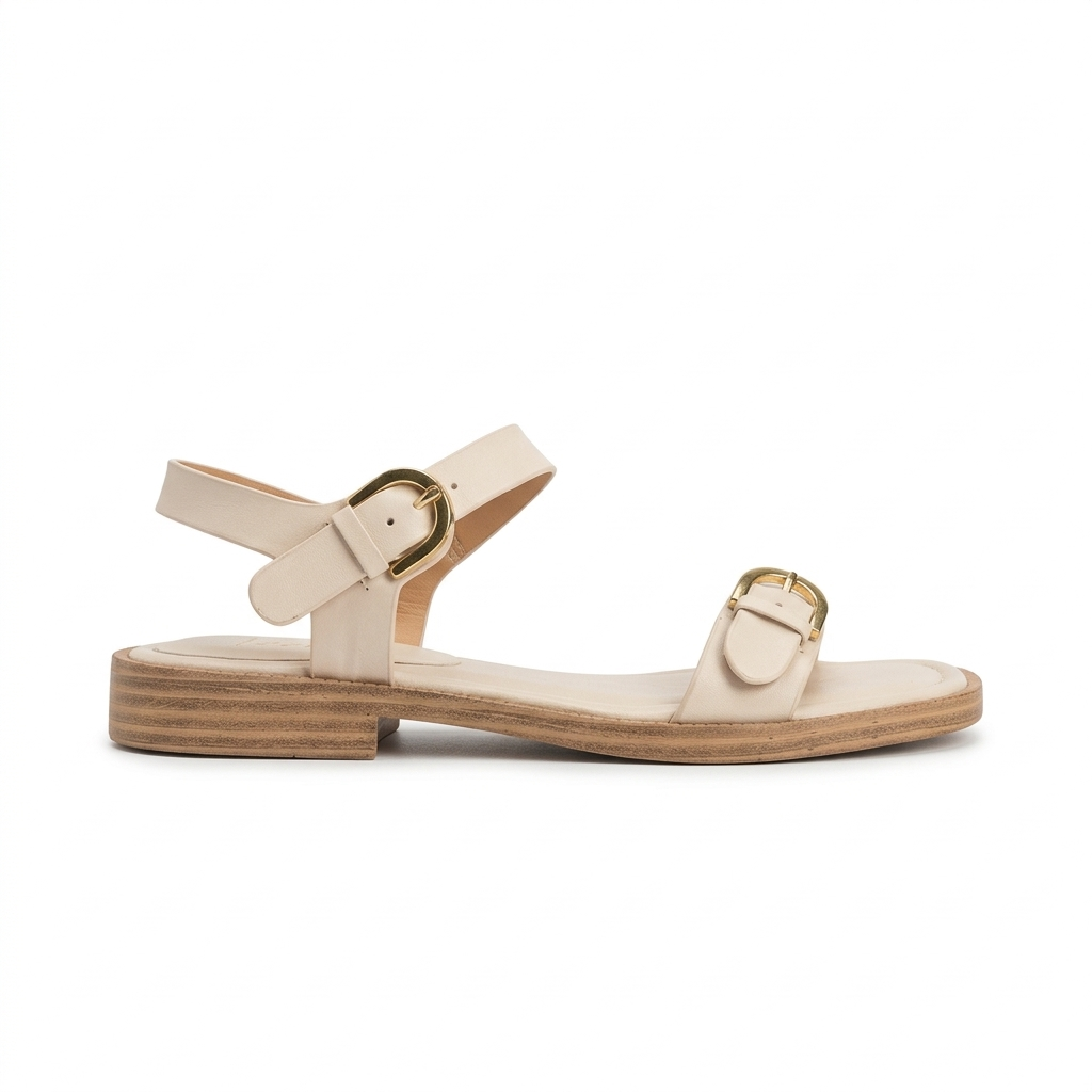 Isla Cushioned Ankle Strap Buckled Sandals