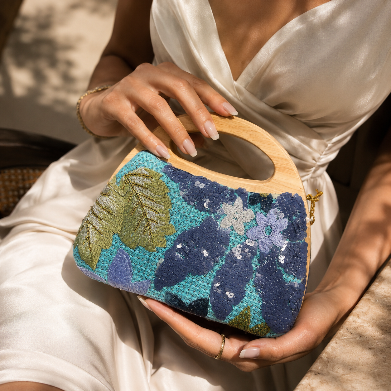 Crochet Wooden Box Sling Bags