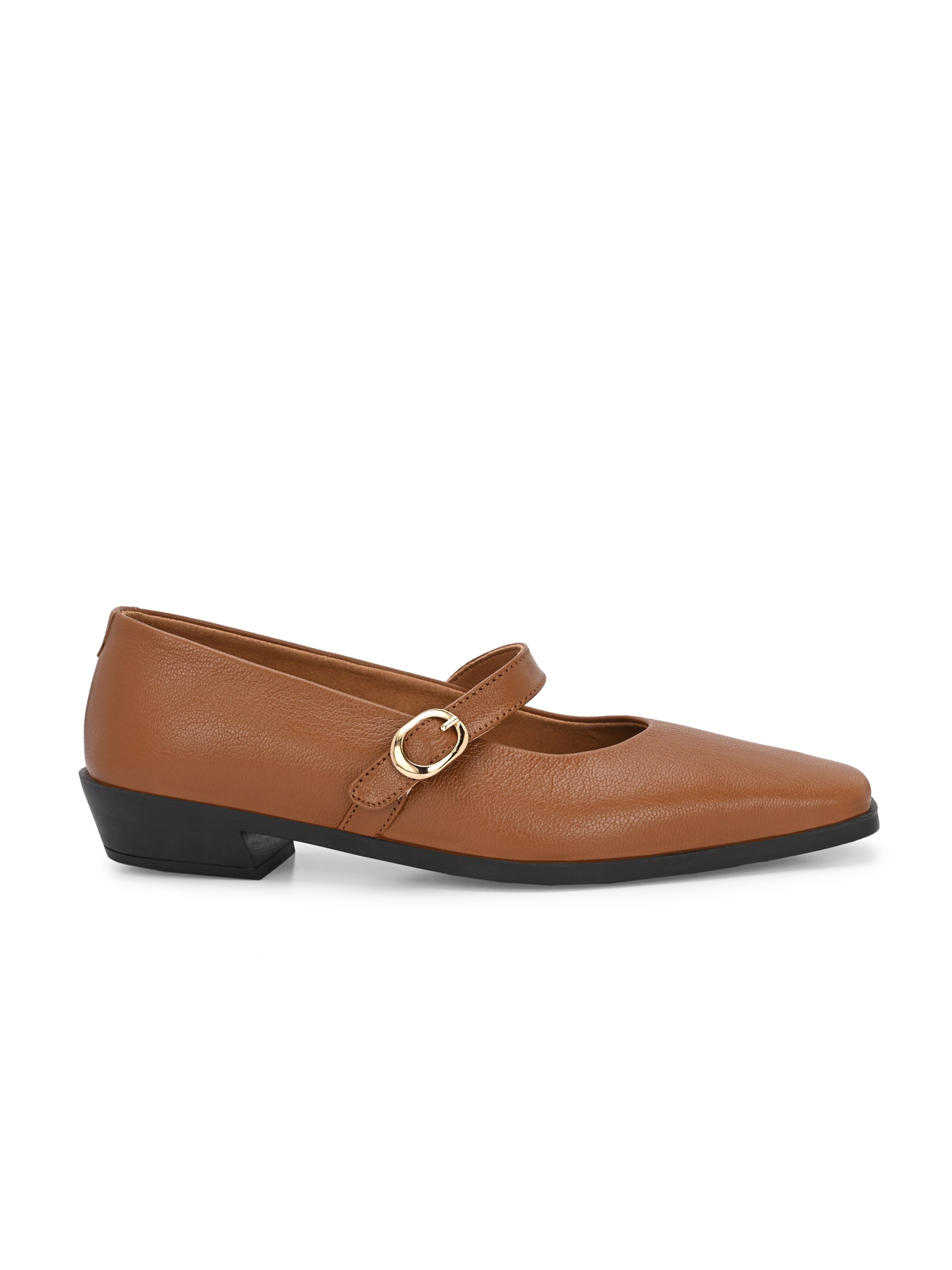 Vestoné Leather Formal Strap Ballerinas