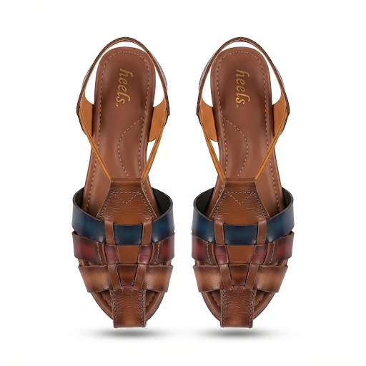 Alvira Ethnic Leather Roman Sandals
