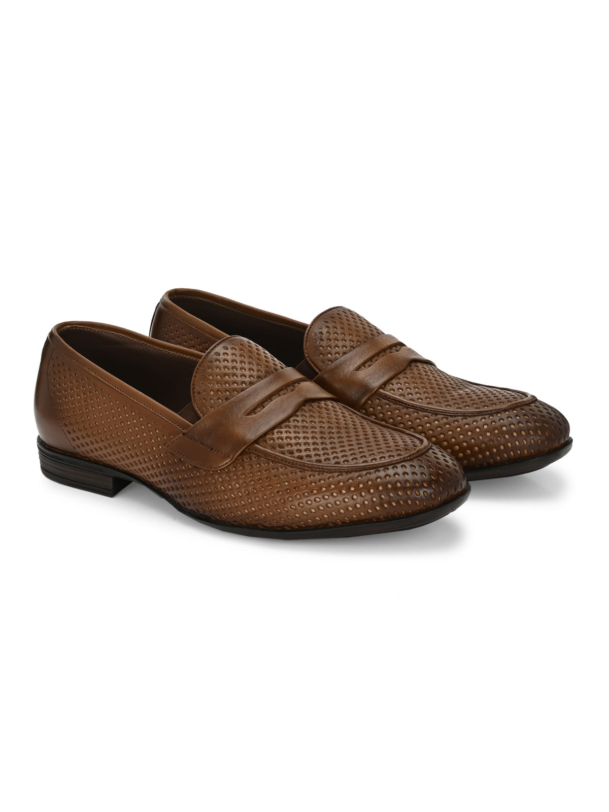 Markus Premium Leather Penny Perforated Loafers