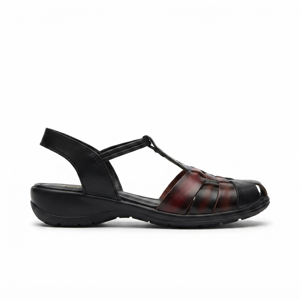 Alvira Ethnic Leather Roman Sandals