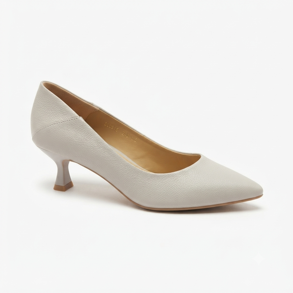 Emma 2.0 Premium Leather Kitten Heel Pumps