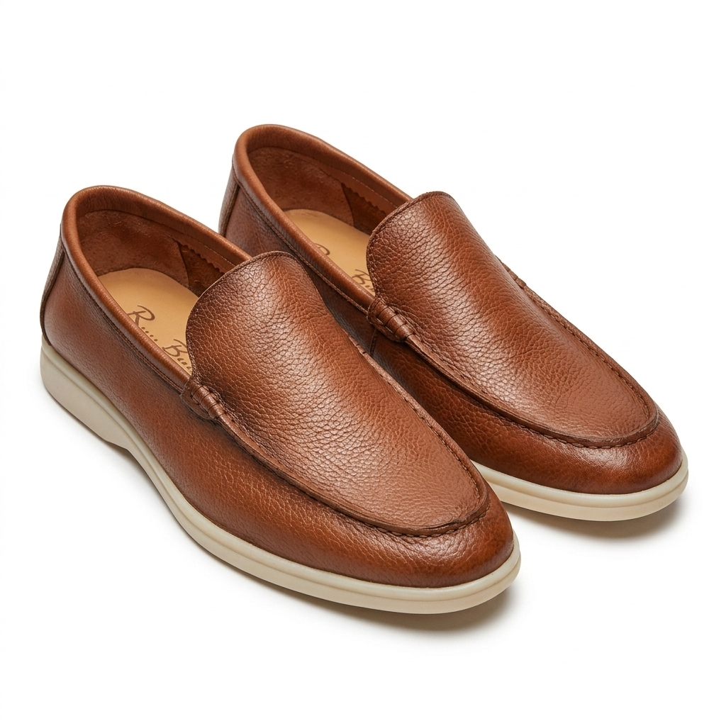 Delap Premium Leather Slip-On Loafers