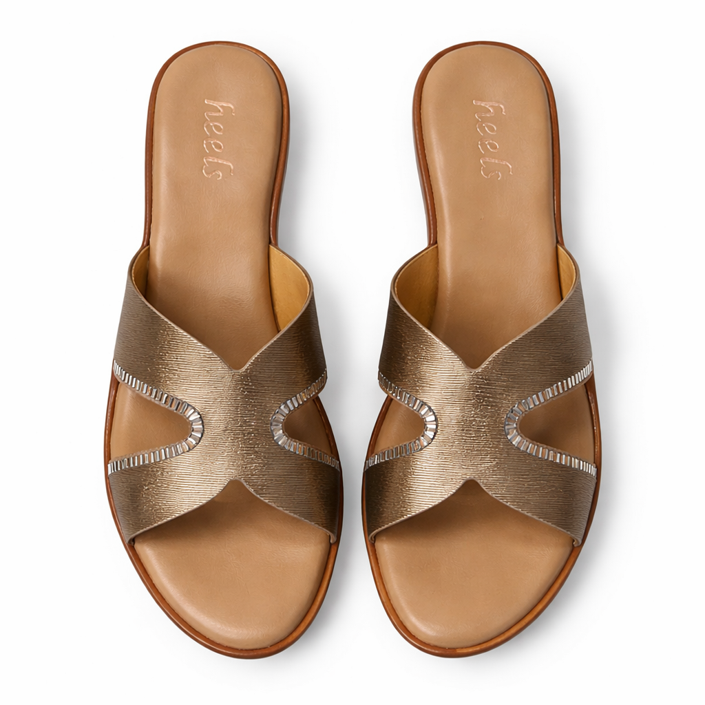 Claire Embellished Wedge Peep Toe Heels - The Heels India